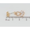Сережки Xuping Позолота 18K пусети Сердечки з цирконієм та кристалами фото №2