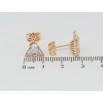 Сережки Xuping Позолота 18K пусети Трикутні кристали з бантиками фото №2