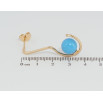 Серьги Xuping Позолота 18K пусеты Изогнутые дуги с голубыми шариками фото №3 Серьги Xuping Позолота 18K пусеты Изогнутые дуги с голубыми шариками фото №3