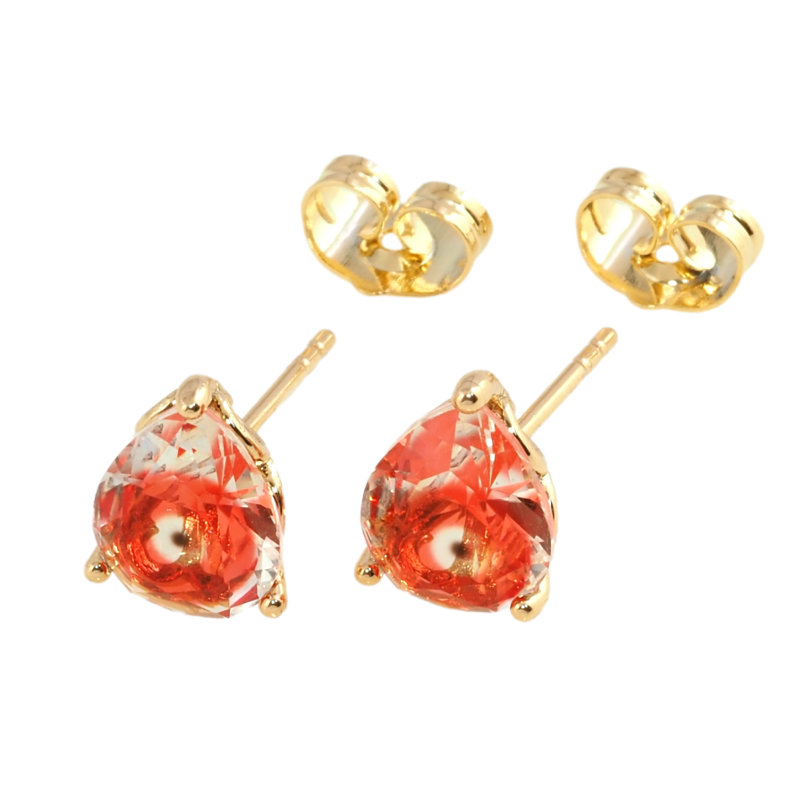 Сережки Xuping Позолота 18K пусети Декоративні кристальні крапельки фото №1