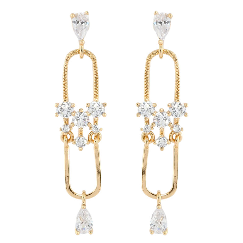 Сережки Xuping Позолота 18K пусети Декоративні підвіски з кристальним орнаментом фото №2 Сережки Xuping Позолота 18K пусети Декоративні підвіски з кристальним орнаментом фото №2
