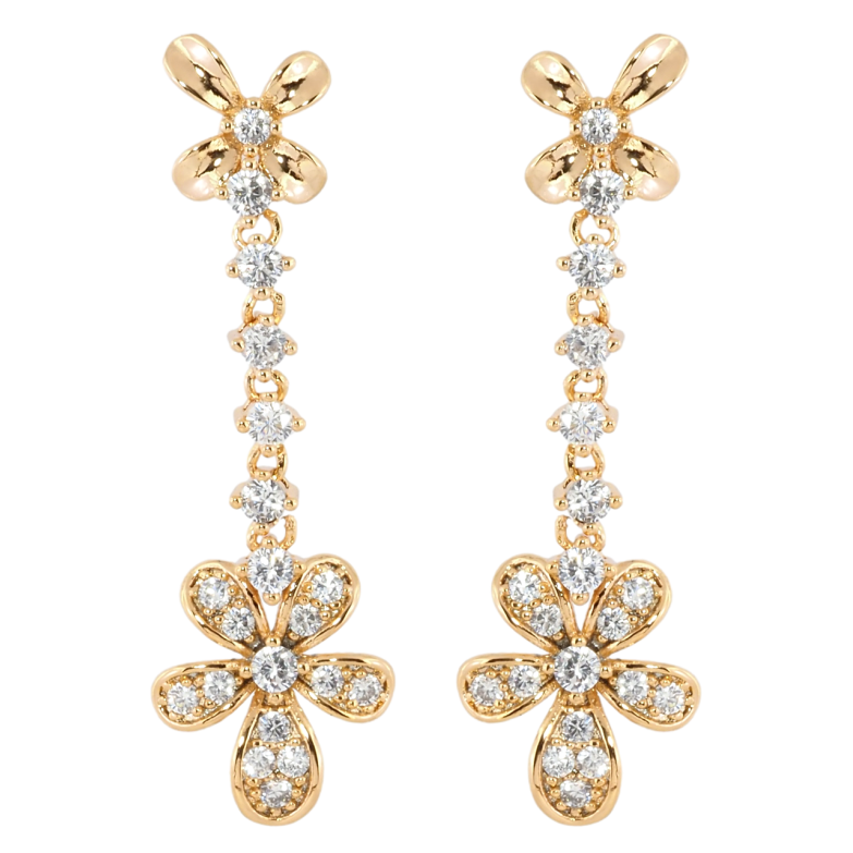 Сережки Xuping Позолота 18K пусети Квіткова досконалість фото №1