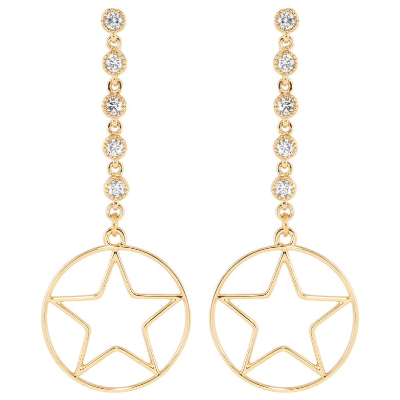 Сережки Xuping Позолота 18K пусети Зоряні підвіски фото №1
