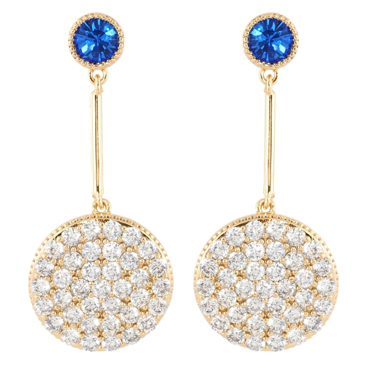 Серьги Xuping Позолота 18K пусеты Круги с инкрустацией цирконием на синем фианите фото №15 Серьги Xuping Позолота 18K пусеты Круги с инкрустацией цирконием на синем фианите фото №15