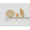 Сережки Xuping Позолота 18K пусети Декоративні овали з візерунком з цирконію фото №2