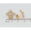 Сережки Xuping Позолота 18K пусети Декоративна квітка з інкрустацією цирконієм фото №2