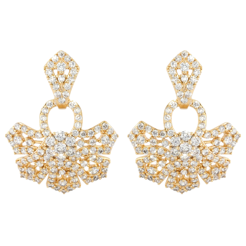 Серьги Xuping Позолота 18K пусеты Барокко фото №1