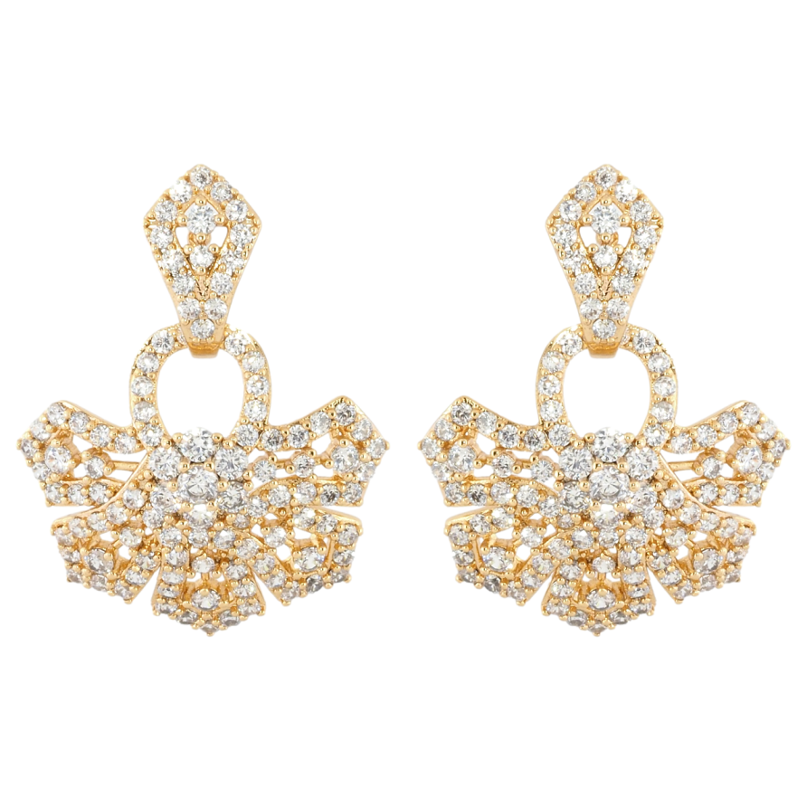 Серьги Xuping Позолота 18K пусеты Барокко фото №1