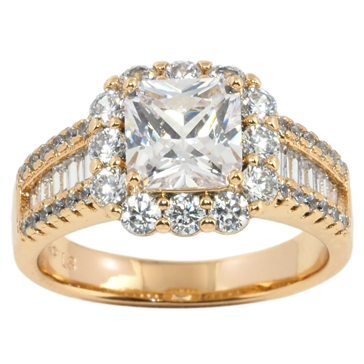 Кольцо Xuping Позолота 18K Инкрустация цирконием фото №2 Кольцо Xuping Позолота 18K Инкрустация цирконием фото №2