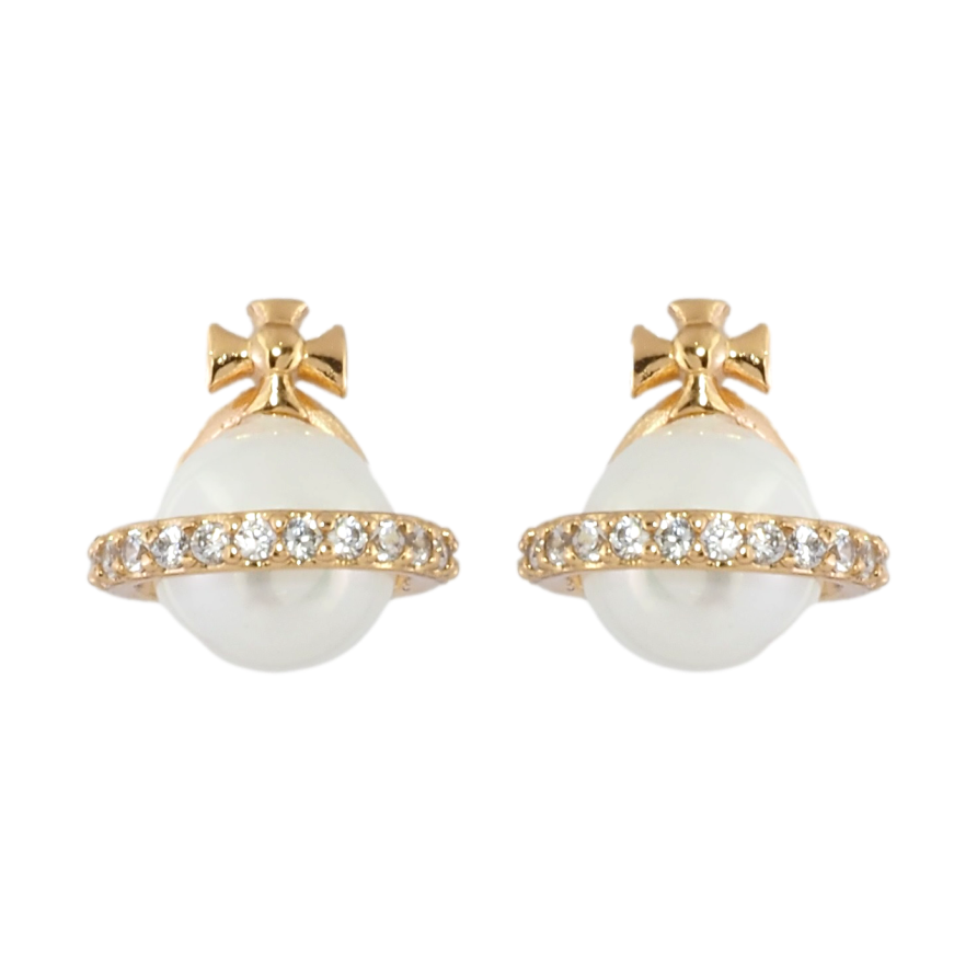 Сережки Xuping Позолота 18K пусети Декоративні перлини фото №1 Сережки Xuping Позолота 18K пусети Декоративні перлини фото №1