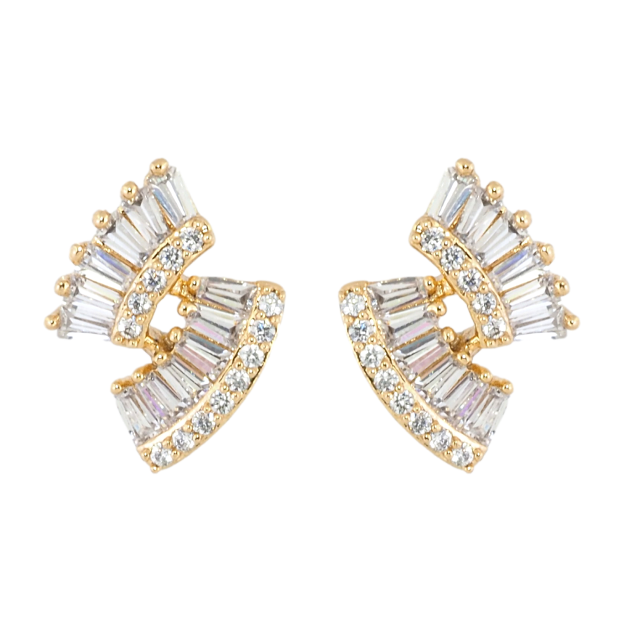 Серьги Xuping Позолота 18K пусеты Кристальная феерия фото №1 Серьги Xuping Позолота 18K пусеты Кристальная феерия фото №1