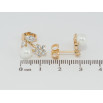 Серьги Xuping Позолота 18K пусеты Кристальные цветочки с жемчужинами фото №2 Серьги Xuping Позолота 18K пусеты Кристальные цветочки с жемчужинами фото №2