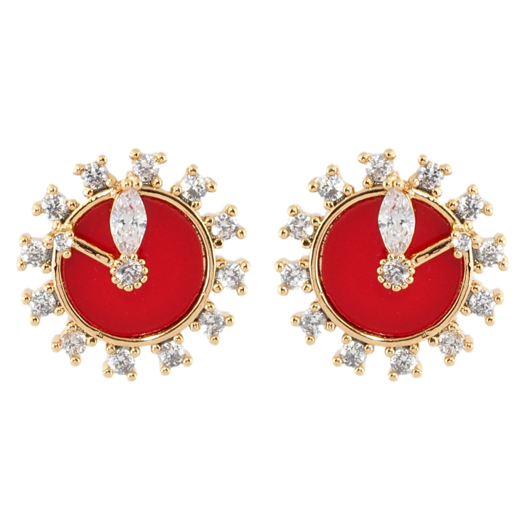 Сережки Xuping Позолота 18K пусети Годинники з цирконієм фото №18 Сережки Xuping Позолота 18K пусети Годинники з цирконієм фото №18