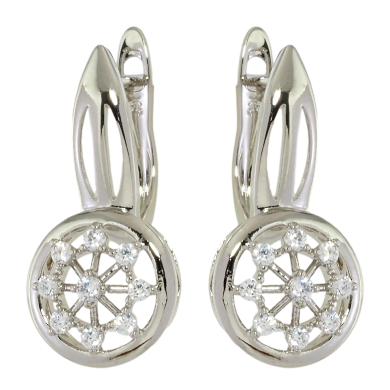 Сережки Xuping Родій англійський замок Декоративний візерунок з цирконієм фото №1