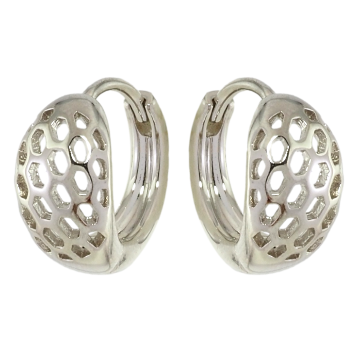 Сережки Xuping Родій колечка Різьблений візерунок стільники фото №14