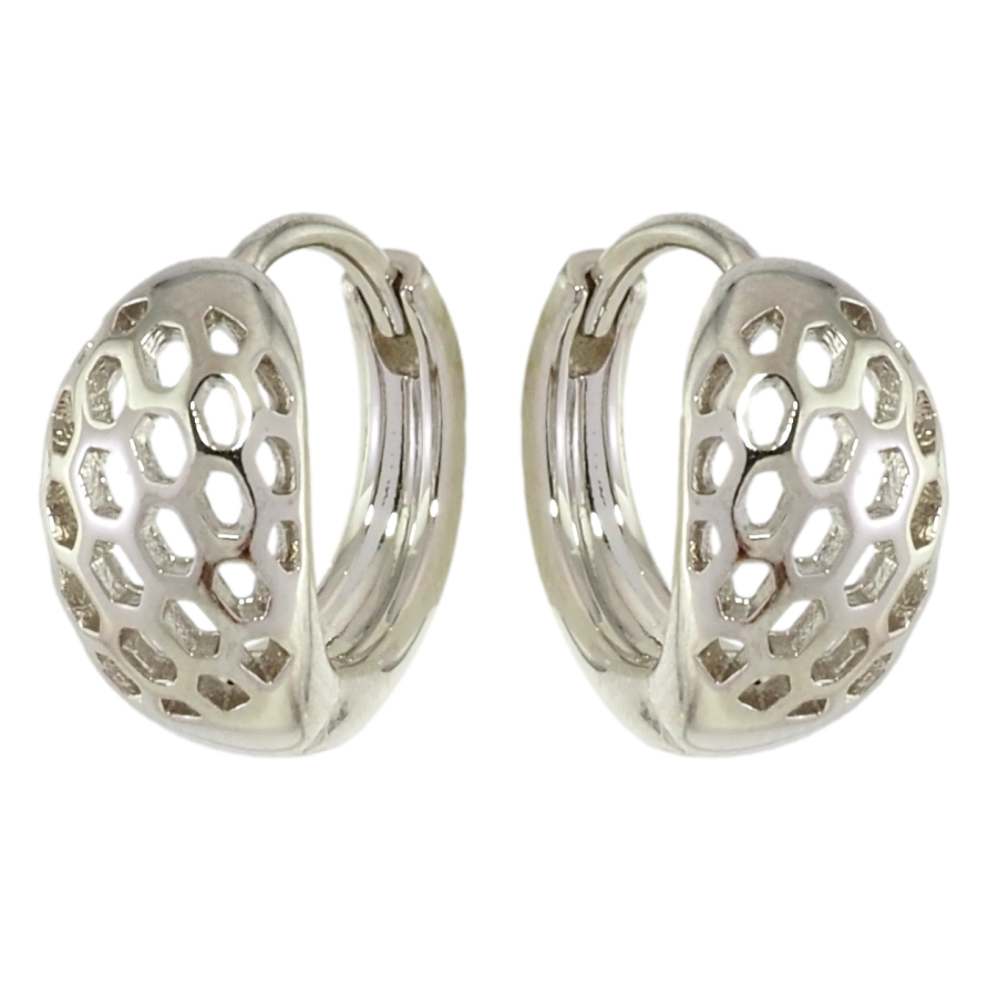 Сережки Xuping Родій колечка Різьблений візерунок стільники фото №1