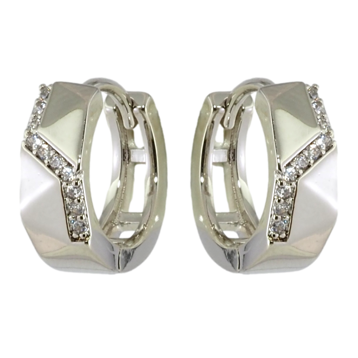 Сережки Xuping Родій колечка Візерунок з цирконієм фото №24