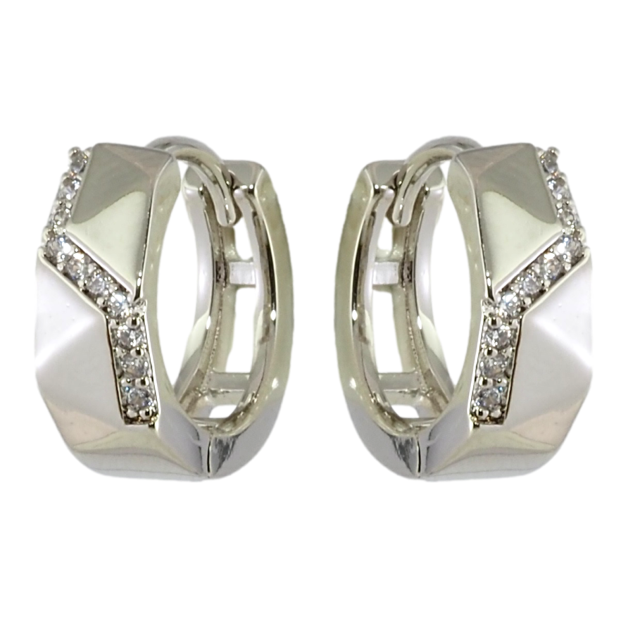 Сережки Xuping Родій колечка Візерунок з цирконієм фото №1