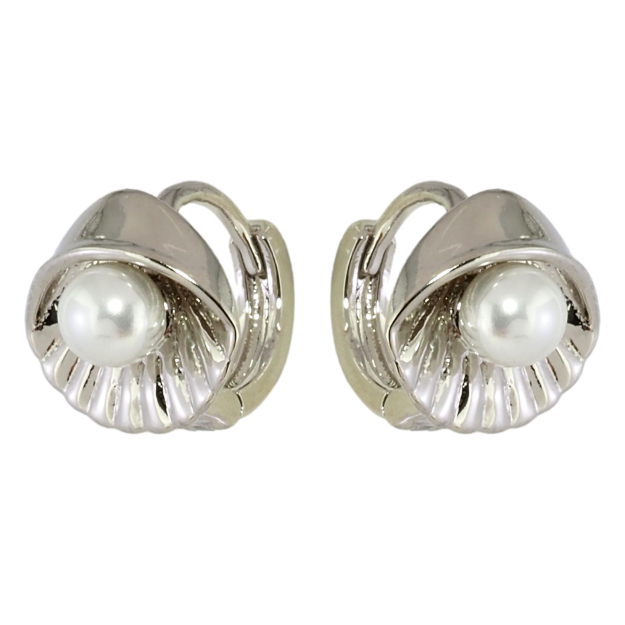 Сережки Xuping Родій колечка Черепашки з перлинами фото №1