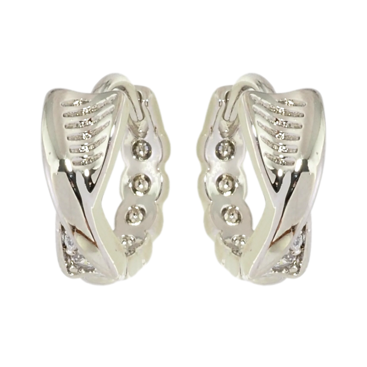 Серьги Xuping Родий колечки Декоративный узор фото №7