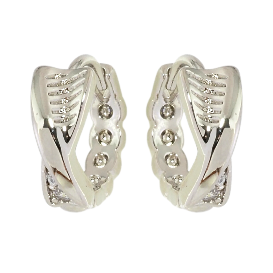 Серьги Xuping Родий колечки Декоративный узор фото №1