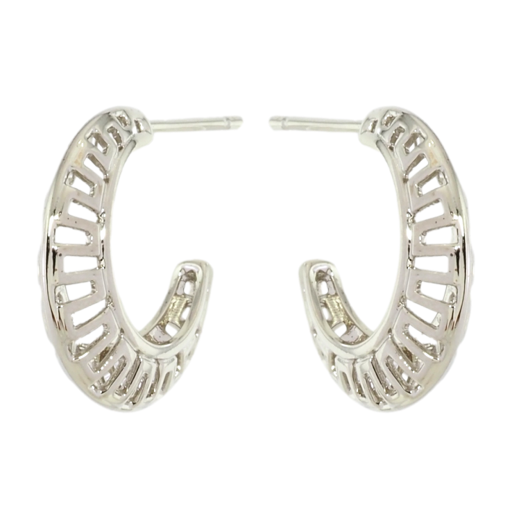 Серьги Xuping Родий пусеты Резные дуги фото №16