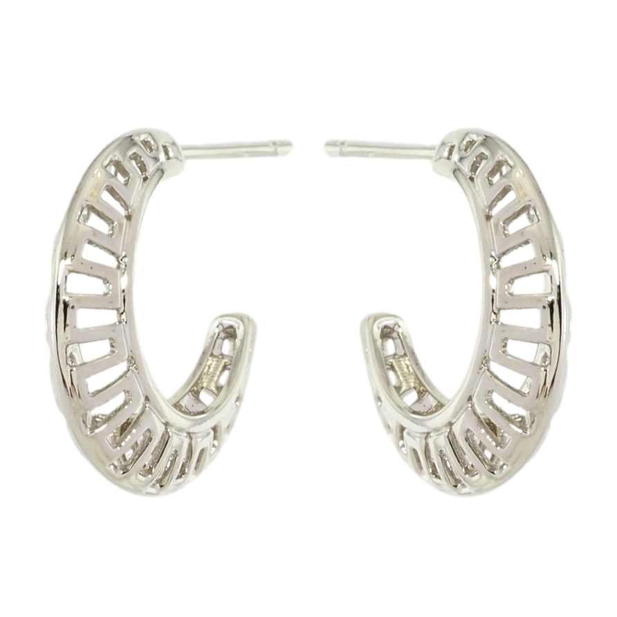 Серьги Xuping Родий пусеты Резные дуги фото №1