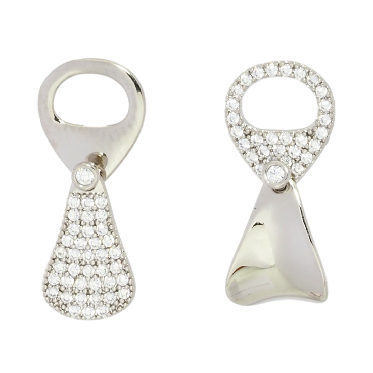 Сережки Xuping Родій пусети Асиметричні підвіски з цирконієм фото №25 Сережки Xuping Родій пусети Асиметричні підвіски з цирконієм фото №25