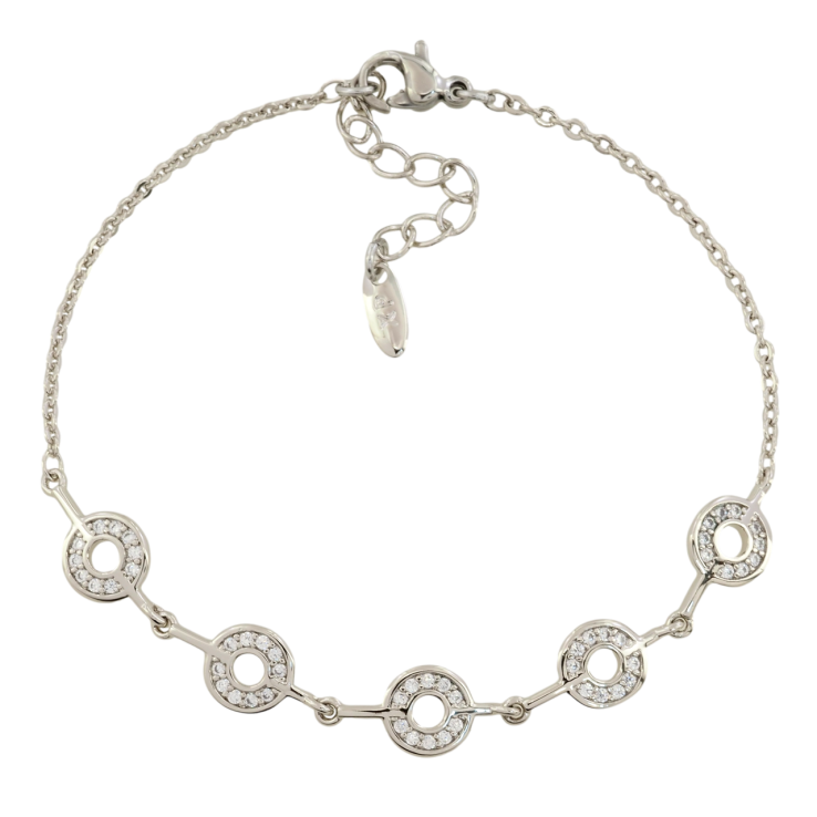 Браслет Xuping Родий Цепочка с вставкой из колечек размер с доп. цепочкой 17-20см х 1.5мм фото №21 Браслет Xuping Родий Цепочка с вставкой из колечек размер с доп. цепочкой 17-20см х 1.5мм фото №21