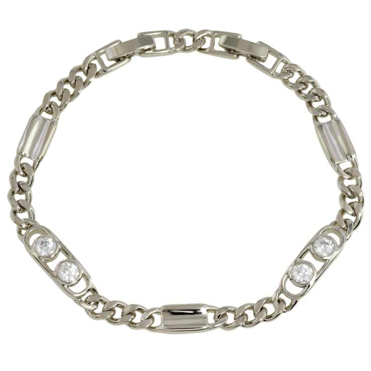 Браслет Xuping Родий Цепочка с декоративными вставками размер с доп. замком 17.5,19.5см х 5-6мм фото №17 Браслет Xuping Родий Цепочка с декоративными вставками размер с доп. замком 17.5,19.5см х 5-6мм фото №17