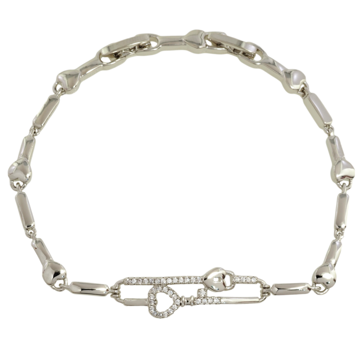 Браслет Xuping Родий Романтический орнамент размер с доп. замком 17,19см х 2-4мм фото №10