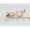 Серьги Xuping Позолота 18K английский замок Феерия с синими фианитами фото №2