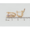 Серьги Xuping Позолота 18K английский замок Феерия с сиреневыми фианитами фото №2