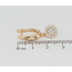 Серьги Xuping Позолота 18K английский замок Круглые подвески с цирконием фото №2