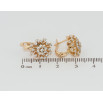 Серьги Xuping Позолота 18K английский замок Цветочный узор с цирконием фото №2