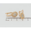 Серьги Xuping Позолота 18K английский замок Цветочки с цирконием фото №2