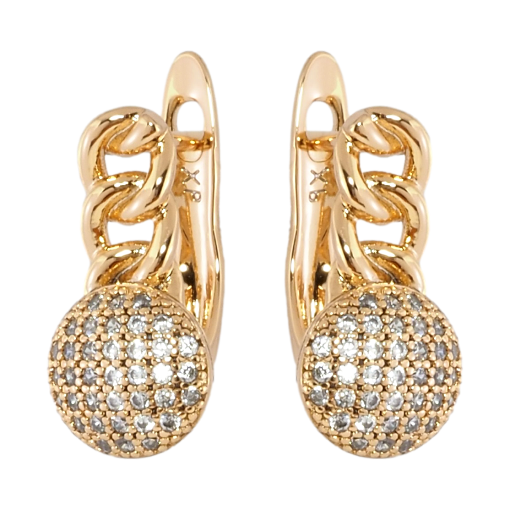 Серьги Xuping Позолота 18K английский замок Узор с инкрустацией цирконием фото №9