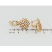 Серьги Xuping Позолота 18K английский замок Цветочки с цирконием фото №2