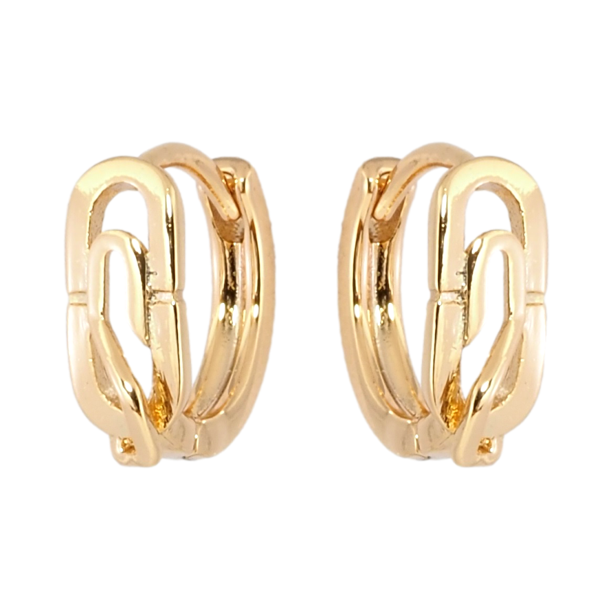 Серьги Xuping Позолота 18K колечки Овальный узор фото №1 Серьги Xuping Позолота 18K колечки Овальный узор фото №1