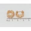 Серьги Xuping Позолота 18K колечки Декоративный узор с цирконием фото №2