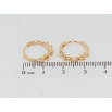 Серьги Xuping Позолота 18K колечки Узор веточки фото №2 Серьги Xuping Позолота 18K колечки Узор веточки фото №2