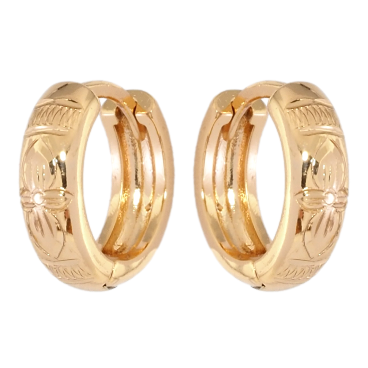 Серьги Xuping Позолота 18K колечки Цветочный узор фото №18