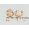 Серьги Xuping Позолота 18K колечки Резной узор на одну сторону фото №2 Серьги Xuping Позолота 18K колечки Резной узор на одну сторону фото №2