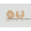 Серьги Xuping Позолота 18K колечки Узор цепочка с цирконием фото №2