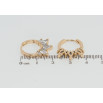 Серьги Xuping Позолота 18K колечки Боковой узор с цирконием фото №3 Серьги Xuping Позолота 18K колечки Боковой узор с цирконием фото №3