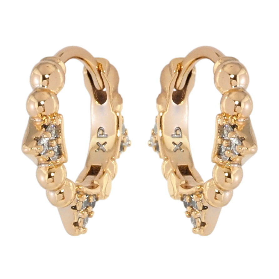 Серьги Xuping Позолота 18K колечки Боковой узор с цирконием фото №1 Серьги Xuping Позолота 18K колечки Боковой узор с цирконием фото №1