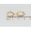 Серьги Xuping Позолота 18K колечки Боковой узор с цирконием фото №2 Серьги Xuping Позолота 18K колечки Боковой узор с цирконием фото №2
