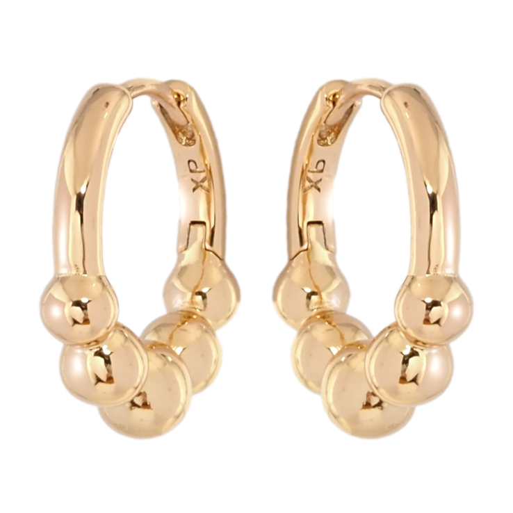 Серьги Xuping Позолота 18K колечки Узор из шариков фото №25