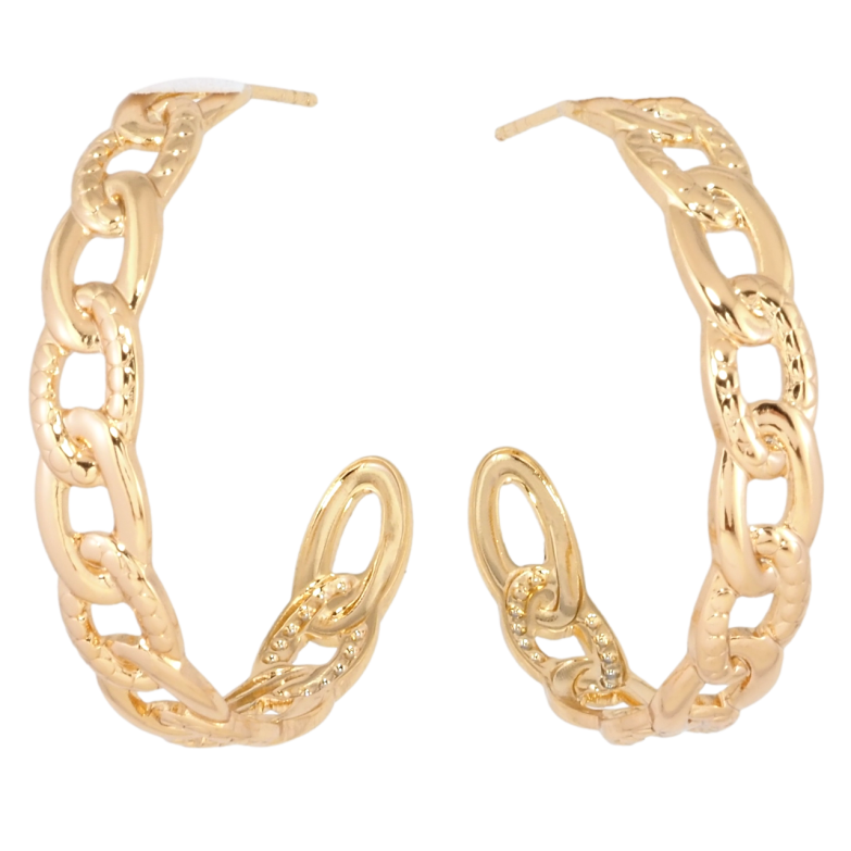 Сережки Xuping Позолота 18K пусети Дуги візерунок ланцюжок фото №1 Сережки Xuping Позолота 18K пусети Дуги візерунок ланцюжок фото №1