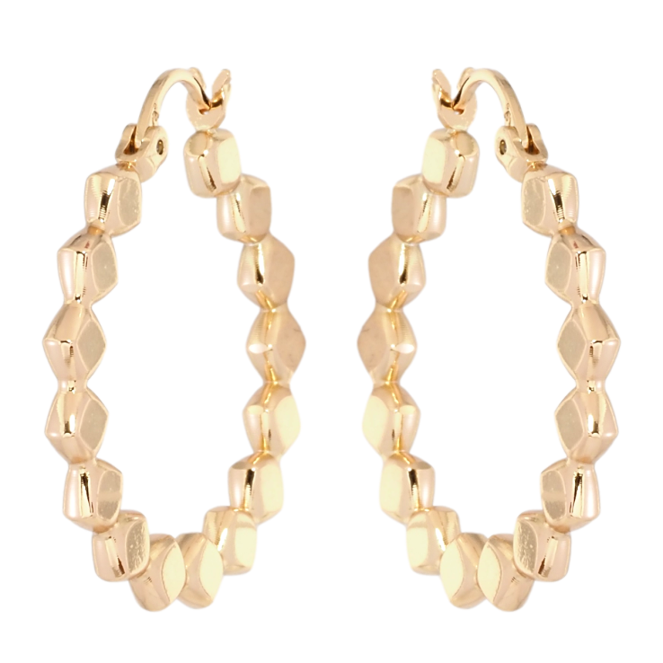 Сережки Xuping Позолота 18K замок-шпилька Кільця з фігурним візерунком ø 3см фото №21